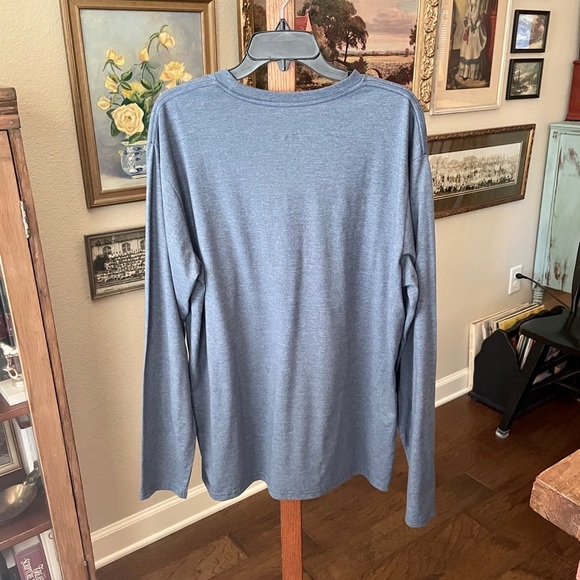 NWOT Adidas Golf men’s long sleeve tee soft lightweight XL blue white - Picture 7 of 8